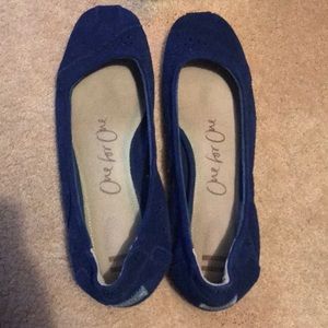Blue Toms. Flats
